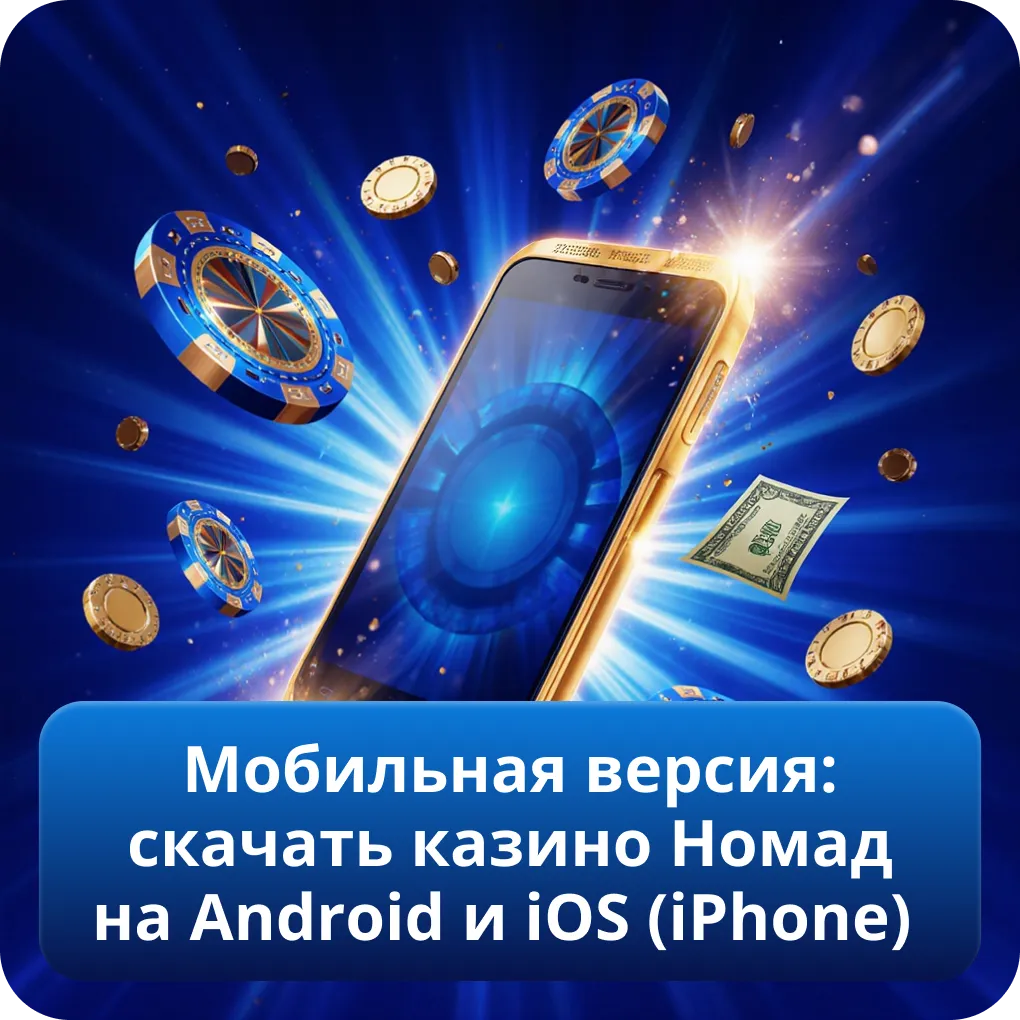 Мобильная версия: скачать казино Номад на Android и iOS (iPhone)